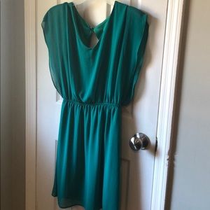 Green dress with open back
